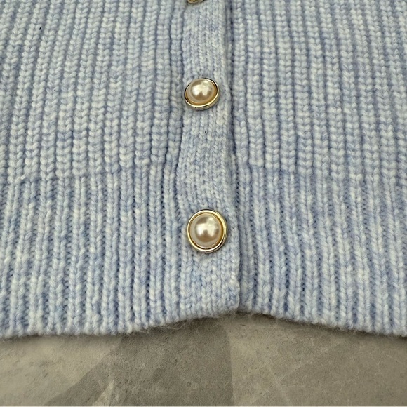 Women’s Jessica Simpson Faux Pearl Button Up Cardigan Knit Sweater Size XS - Picture 7 of 15